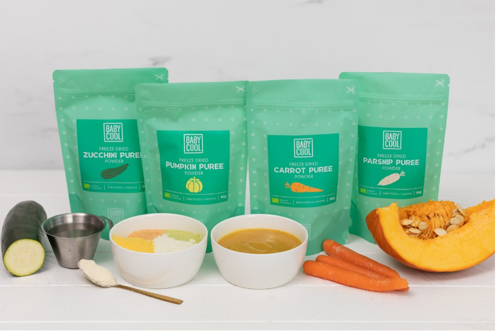 BabyCool baby food freeze dried powders.